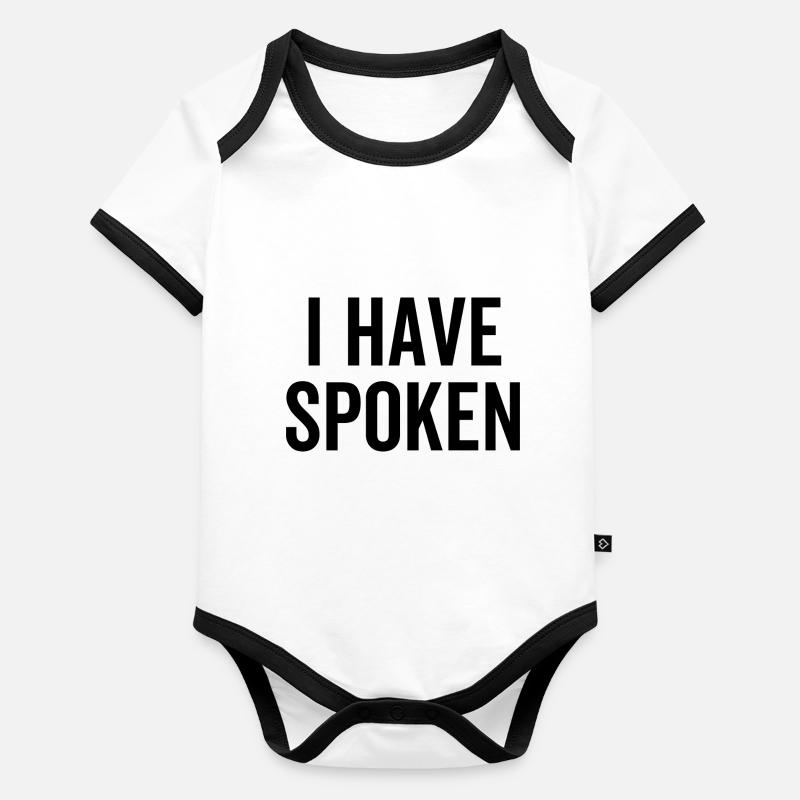 Ich habe gesprochen Baby Bio-Kurzarm-Kontrastbody