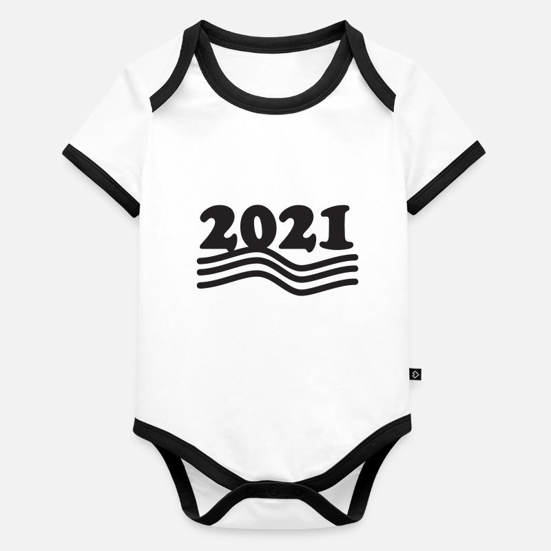 2021 Body Bébé bio contrasté manches courtes