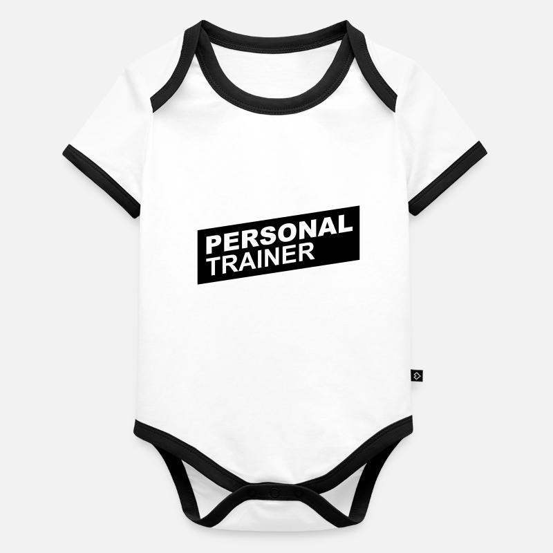personal trainer black up Body Bébé bio contrasté manches courtes
