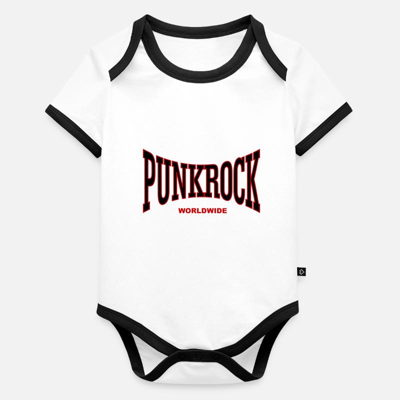punk rock - Body Bébé bio contrasté manches courtes - 