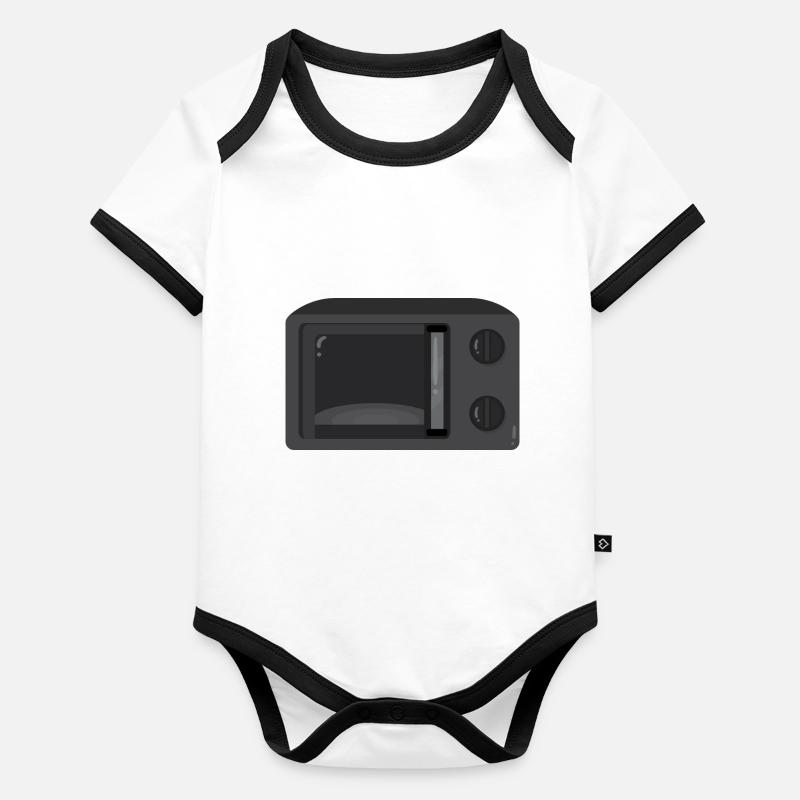 Micro-ondes Body Bébé bio contrasté manches courtes