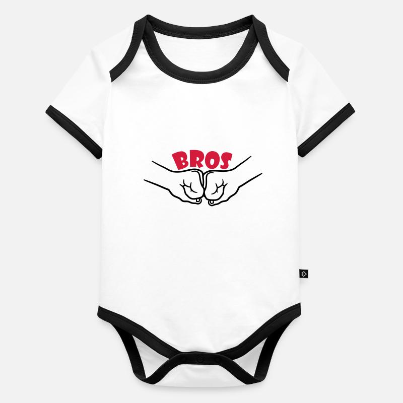 Poings de l’équipe Bros Body Bébé bio contrasté manches courtes