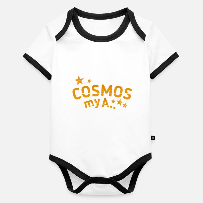 Cosmos Dire Drôle Body Bébé bio contrasté manches courtes