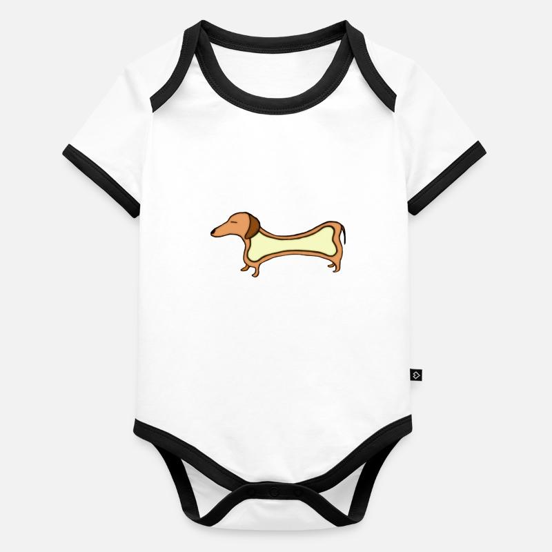 Foodie Baby Bio-Kurzarm-Kontrastbody