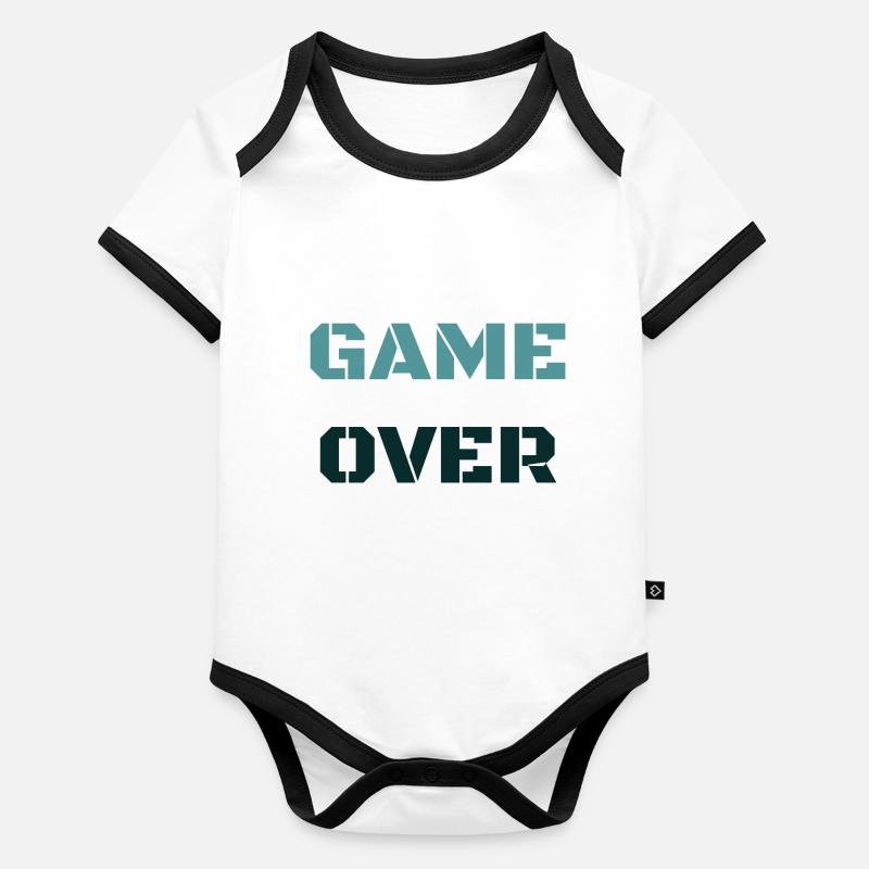game over Body Bébé bio contrasté manches courtes