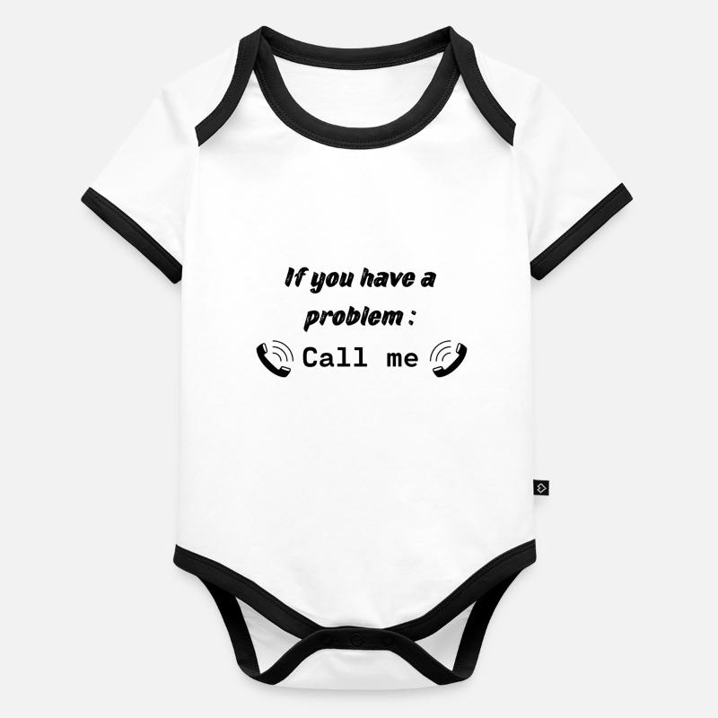 If you have a problem : Call me Body Bébé bio contrasté manches courtes