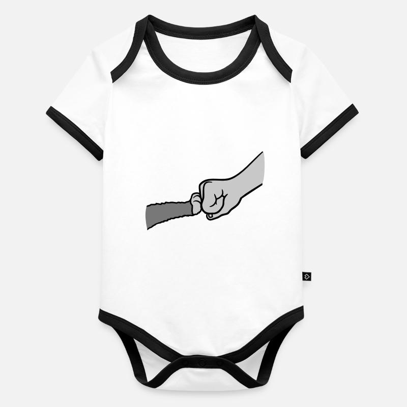 Katze Brofist Fist Pump Baby Bio-Kurzarm-Kontrastbody
