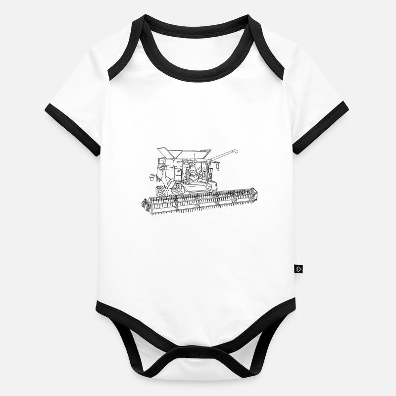 Moissonneuses-batteuses Constructeurs de machines agricoles Body Bébé bio contrasté manches courtes