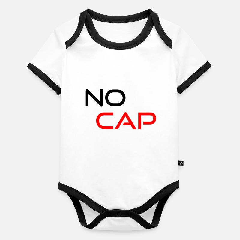 PAS DE CAP Body Bébé bio contrasté manches courtes