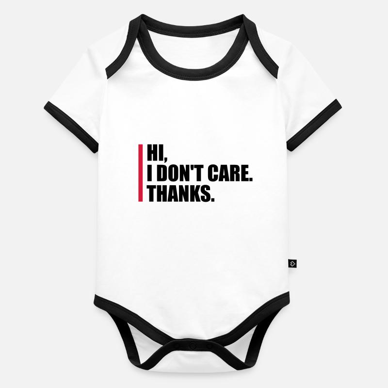 Hi I dont care Baby Bio-Kurzarm-Kontrastbody