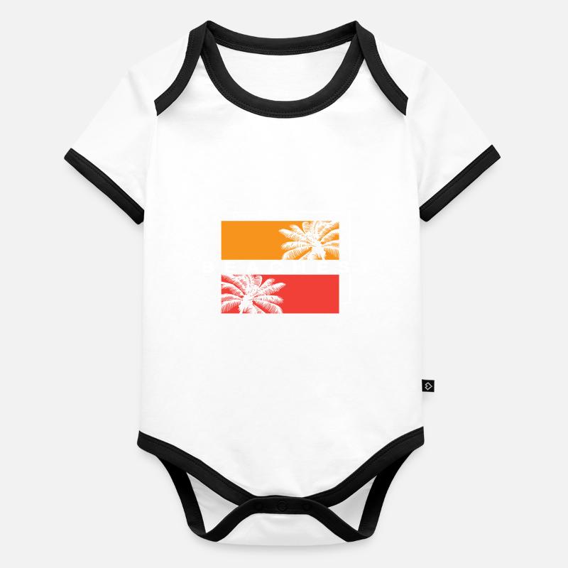 Whats up Beaches? Baby Bio-Kurzarm-Kontrastbody