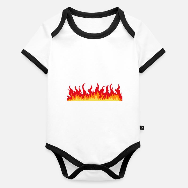 Flamme Body Bébé bio contrasté manches courtes