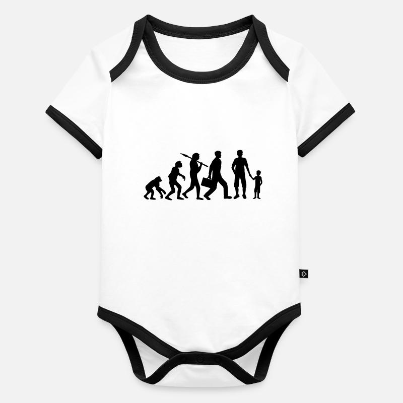 Fier papa Jeune Évolution Body Bébé bio contrasté manches courtes