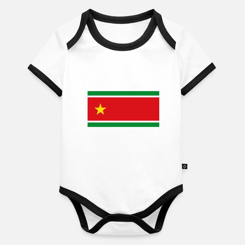 Guadeloupe Body Bébé bio contrasté manches courtes