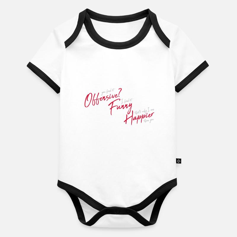 You find it offensive Baby Bio-Kurzarm-Kontrastbody