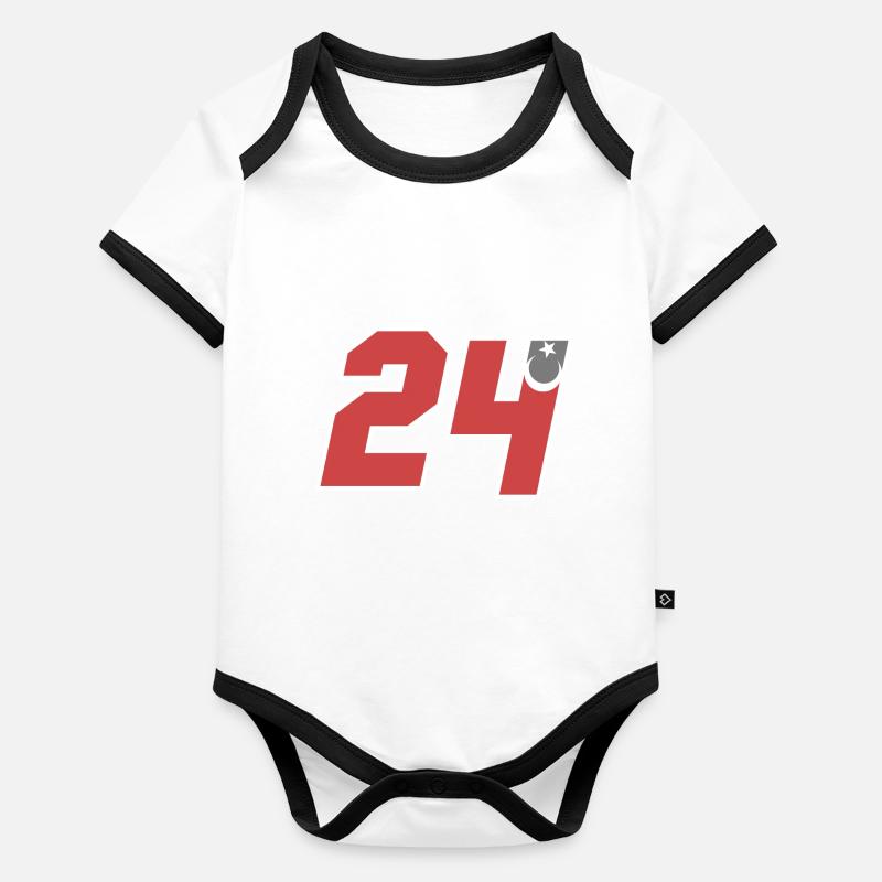 Erzincan Body Bébé bio contrasté manches courtes