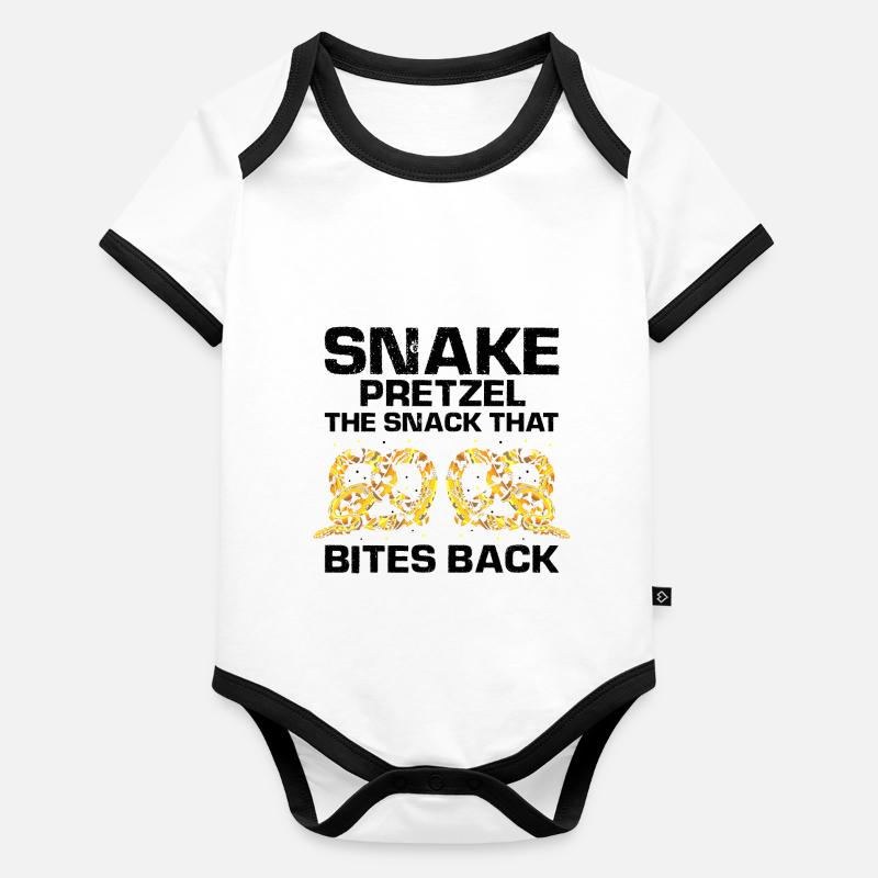 King python design pour les amateurs de serpents Body Bébé bio contrasté manches courtes
