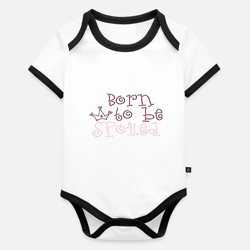 BORN TO BE SPOILED Organic Baby Contrasting Bodysuit