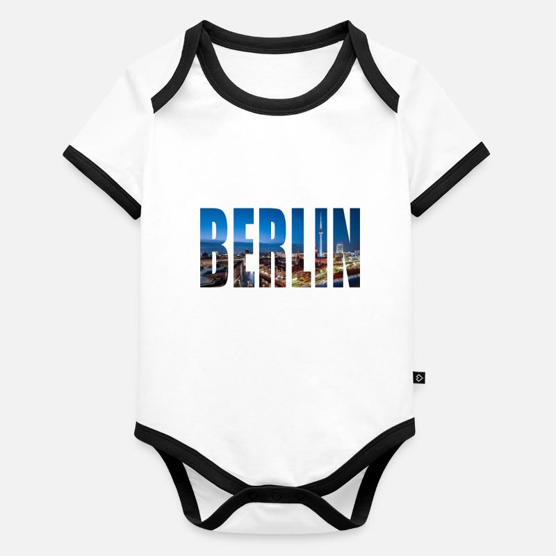 Berlin Body Bébé bio contrasté manches courtes