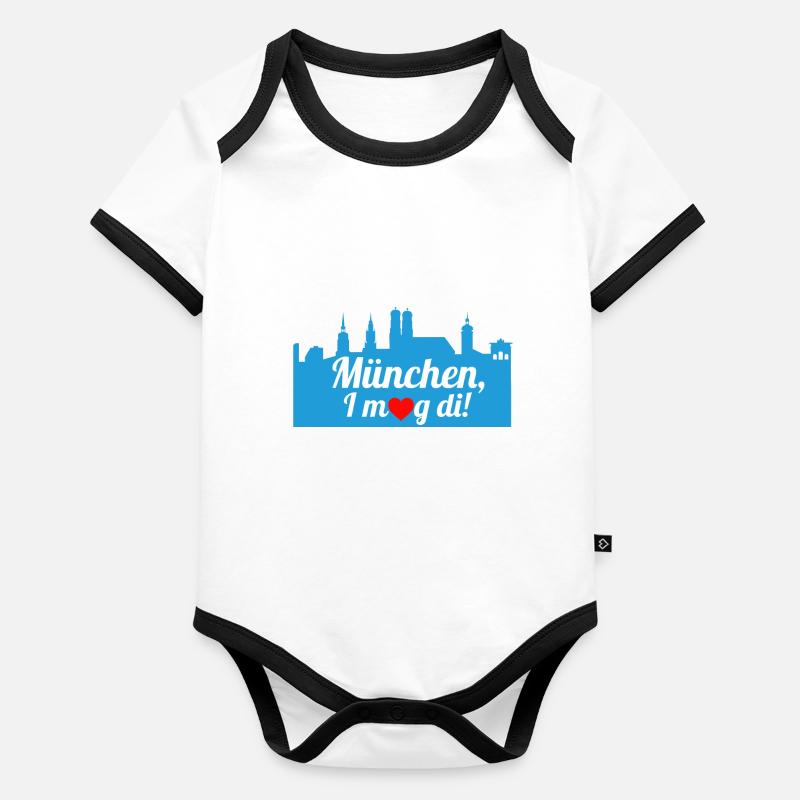 Munich - I mog di Body Bébé bio contrasté manches courtes
