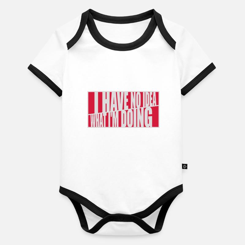 Aucune idée Body Bébé bio contrasté manches courtes