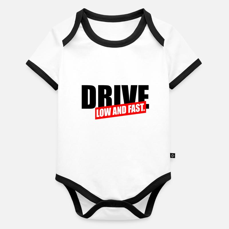 Drive Low and fast Organic Baby Contrasting Bodysuit