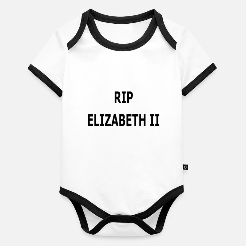 RIP ELISABETH II. Baby Bio-Kurzarm-Kontrastbody