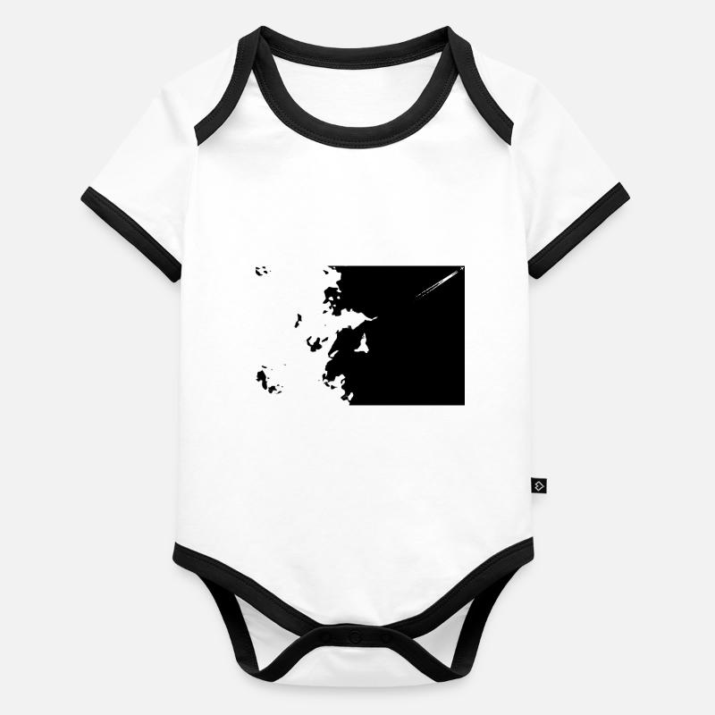 avion Body Bébé bio contrasté manches courtes