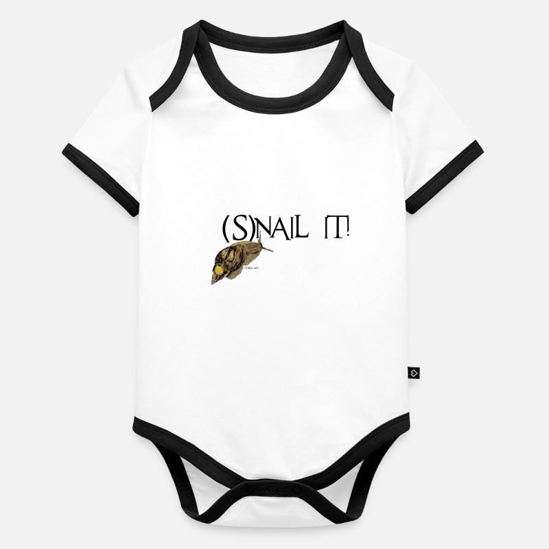 Snail Organic Baby Contrasting Bodysuit