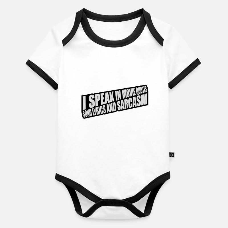 parler des paroles et du sarcasme Body Bébé bio contrasté manches courtes