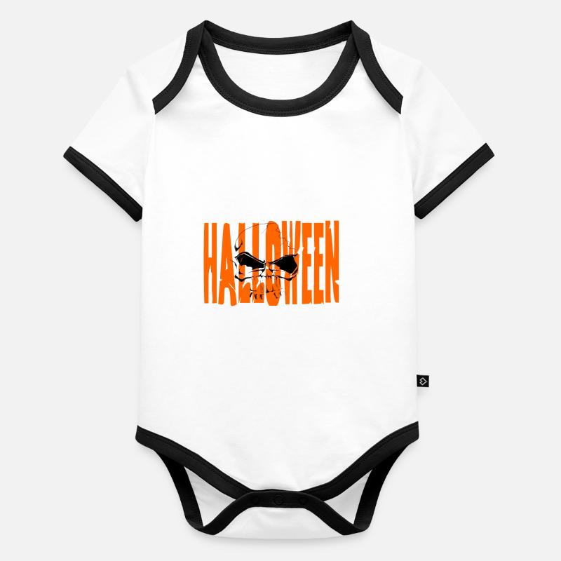 Halloween Baby Bio-Kurzarm-Kontrastbody