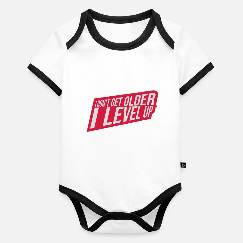 get older level up Organic Baby Contrasting Bodysuit