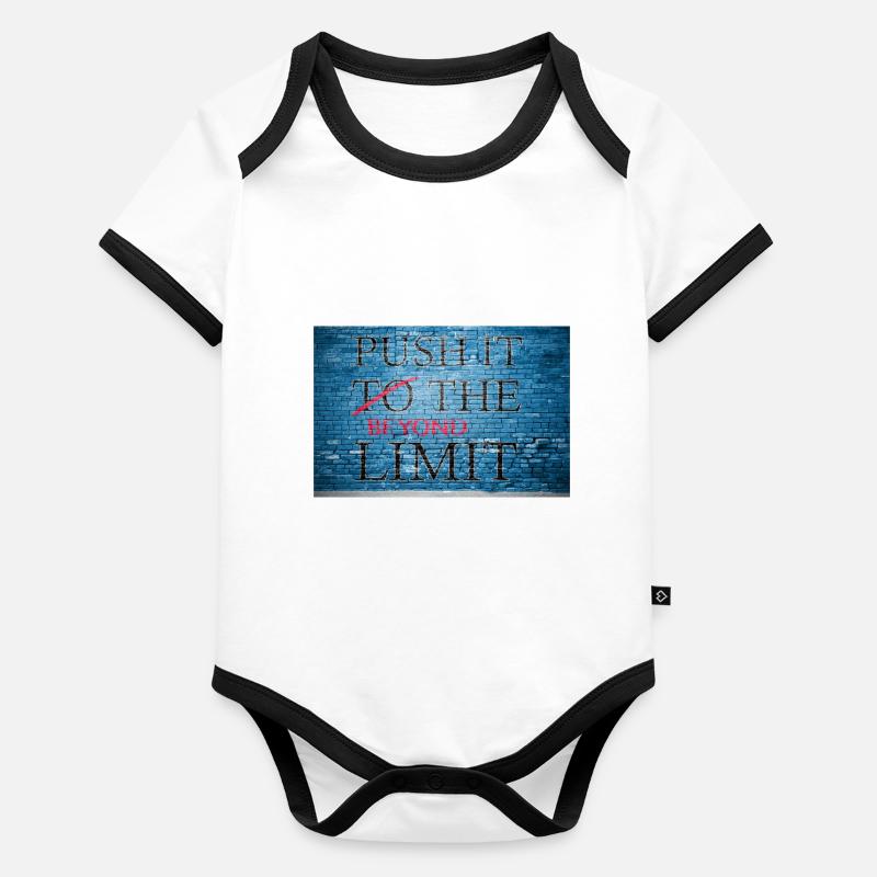 Poussez-le au-delà de la limite Graffiti Body Bébé bio contrasté manches courtes