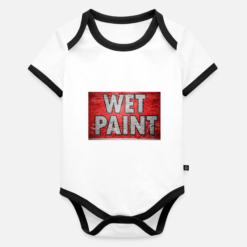 Wet Paint Brick Wall Graffiti Organic Baby Contrasting Bodysuit