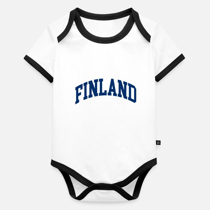 FINLANDE Body Bébé bio contrasté manches courtes
