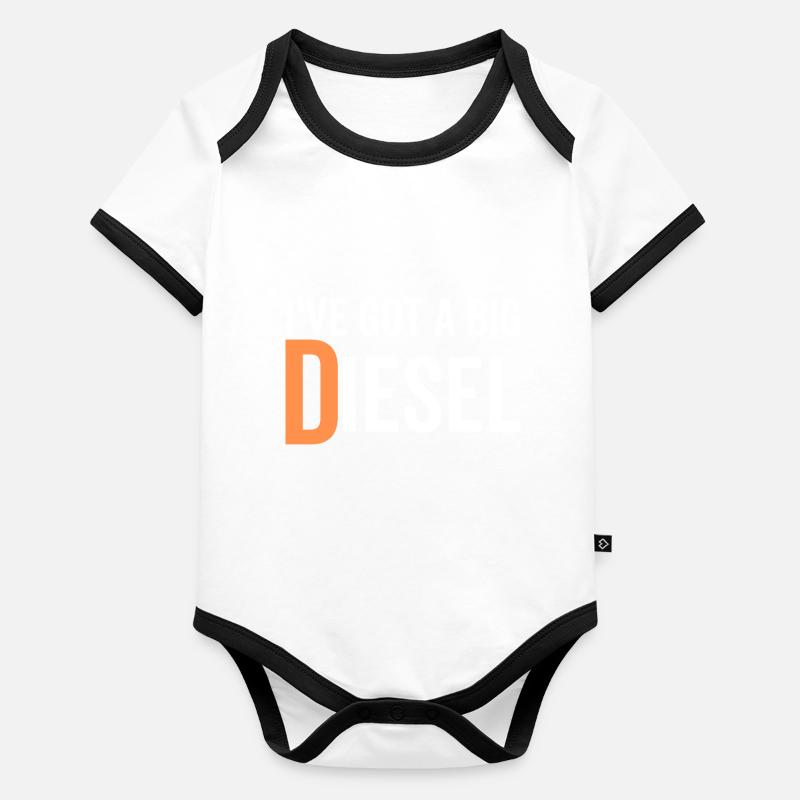 J’ai un gros diesel Body Bébé bio contrasté manches courtes