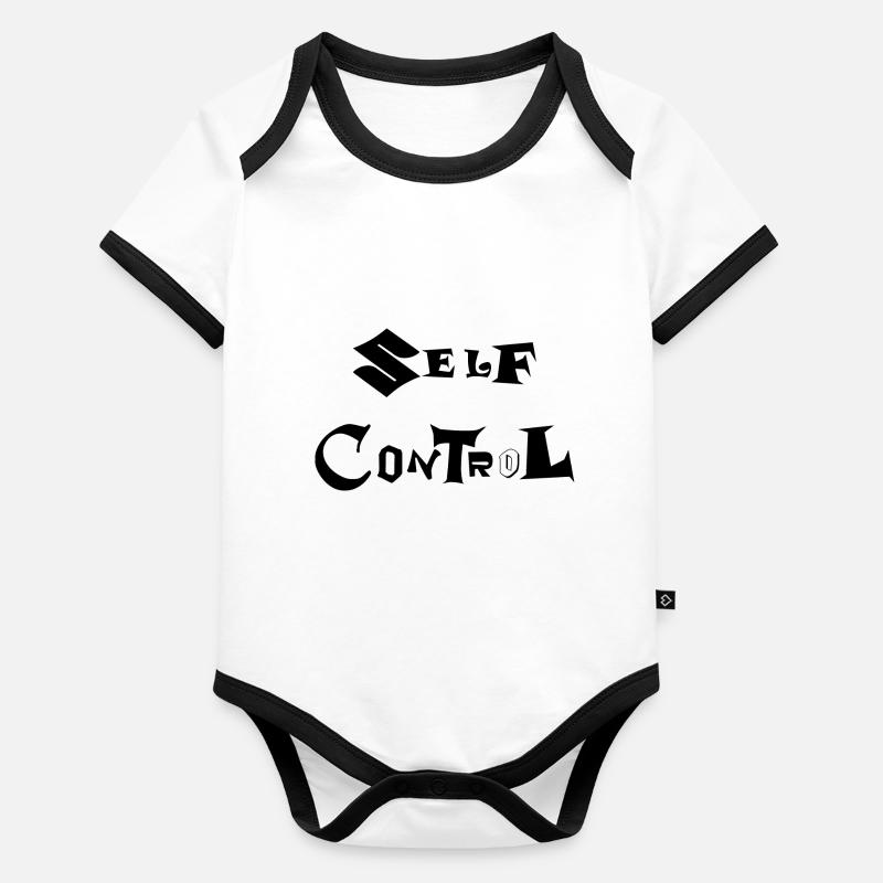 Maîtrise de soi – Selbstkontrolle Body Bébé bio contrasté manches courtes
