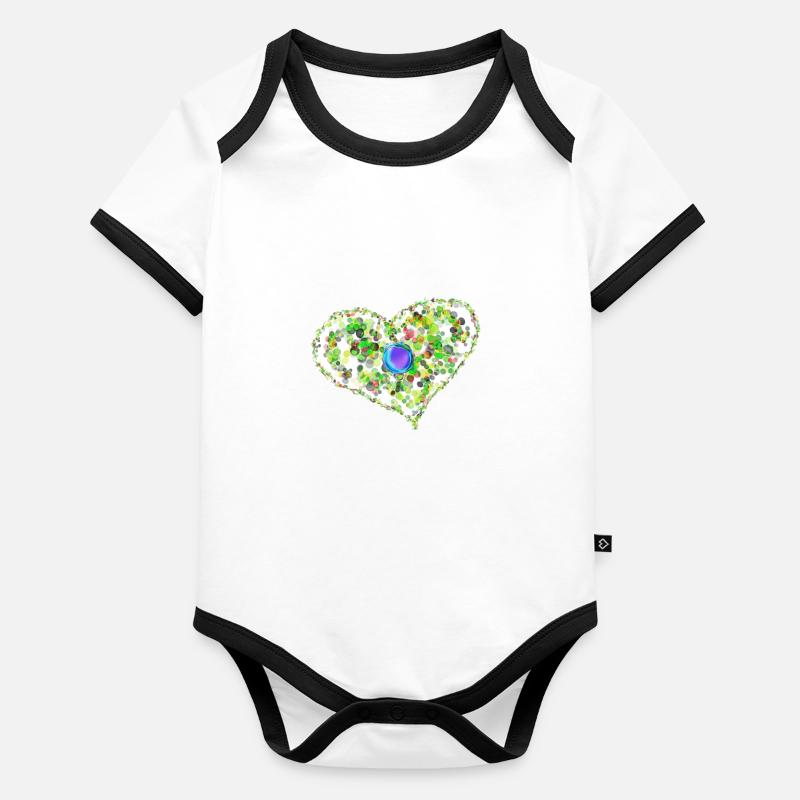 SEELE Baby Bio-Kurzarm-Kontrastbody