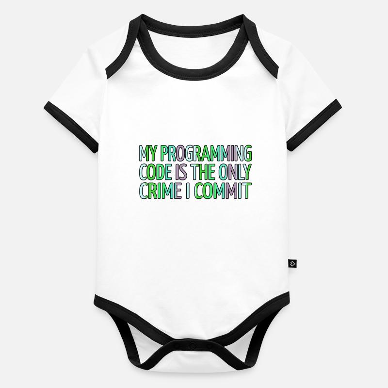 Les blagues en langage informatique présentent le développeur backend Body Bébé bio contrasté manches courtes