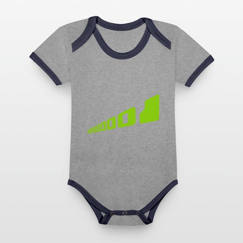 Binary Code Program Language Organic Baby Contrasting Bodysuit