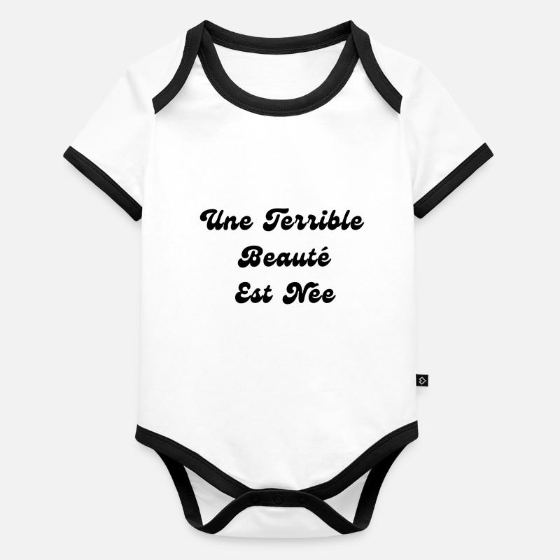 Une Terrible Beauté Est Née Body Bébé bio contrasté manches courtes