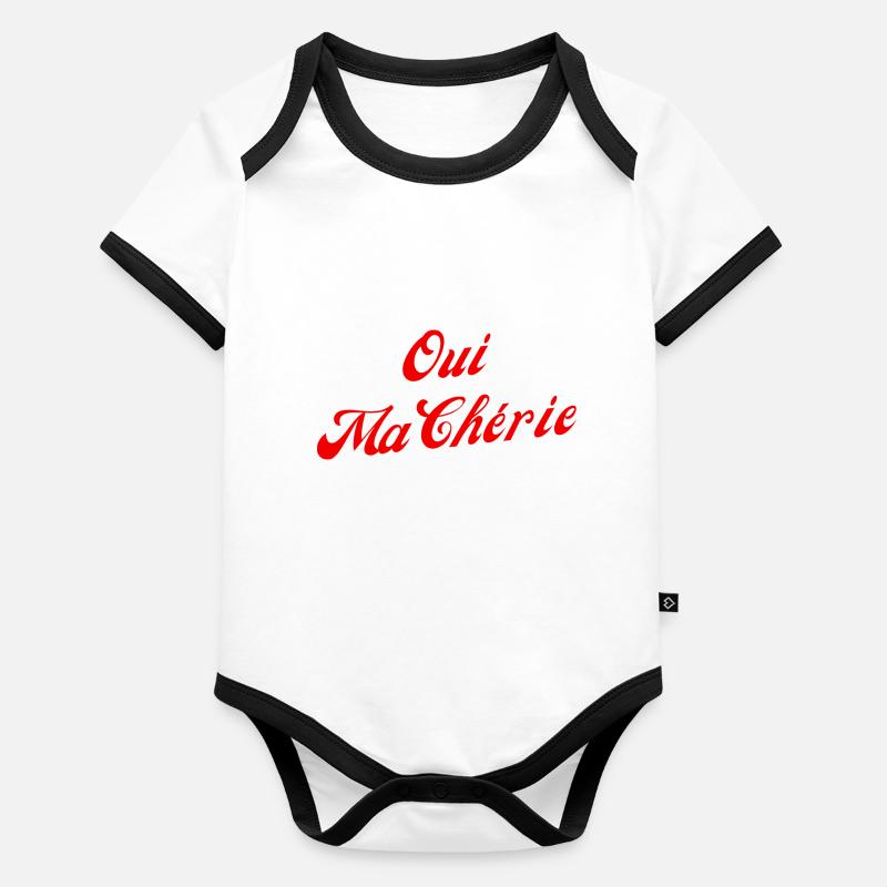Oui ma chérie Body Bébé bio contrasté manches courtes