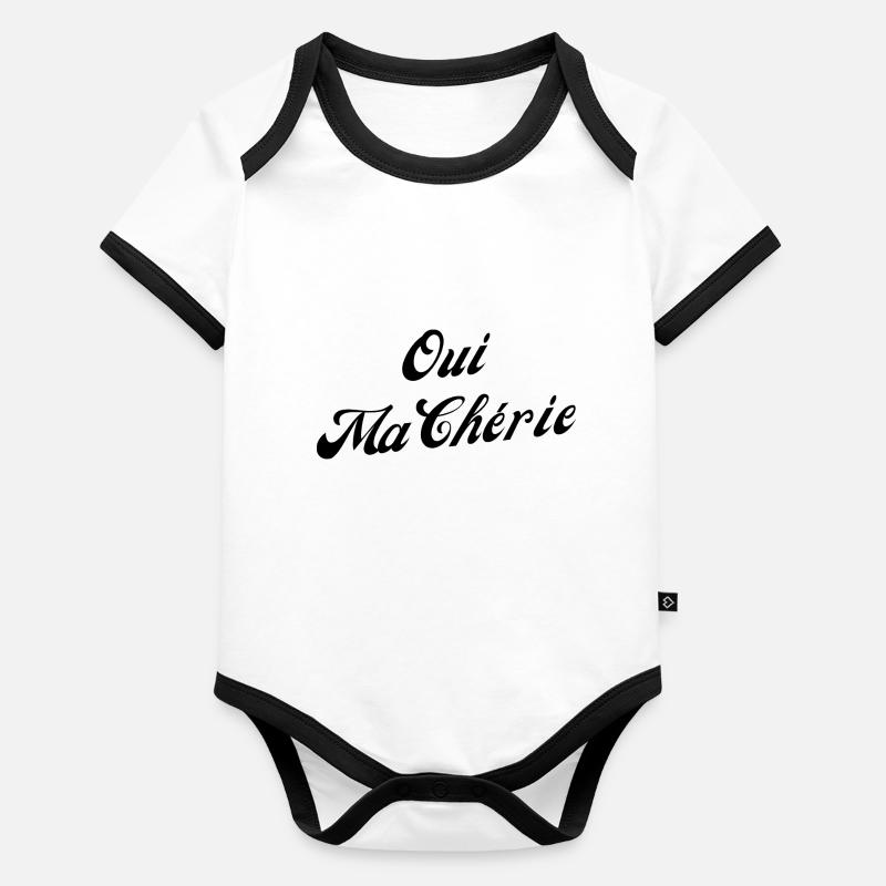 Oui ma chérie Body Bébé bio contrasté manches courtes