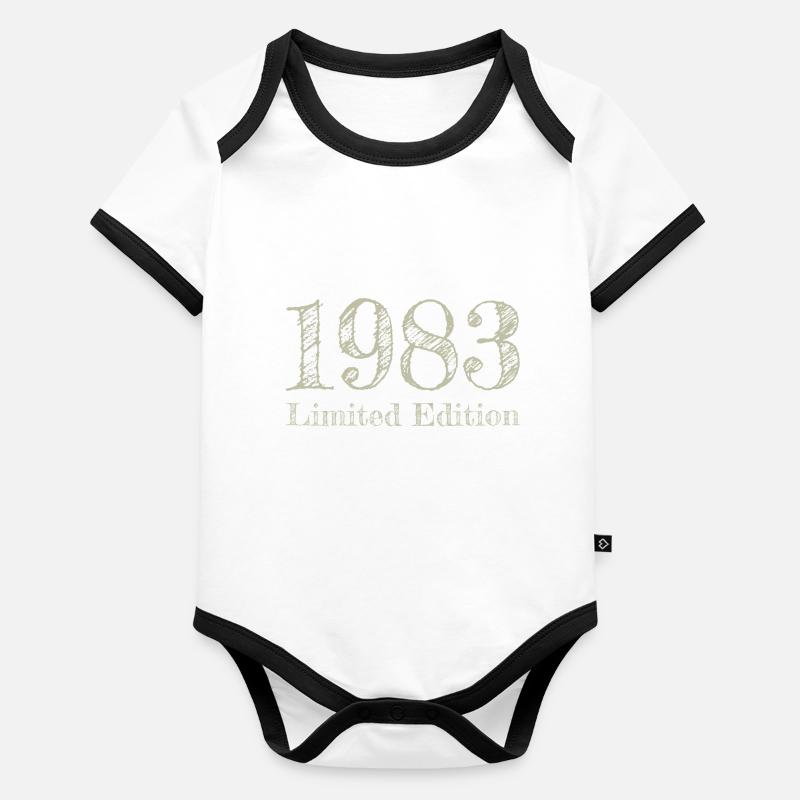 1983 Body Bébé bio contrasté manches courtes