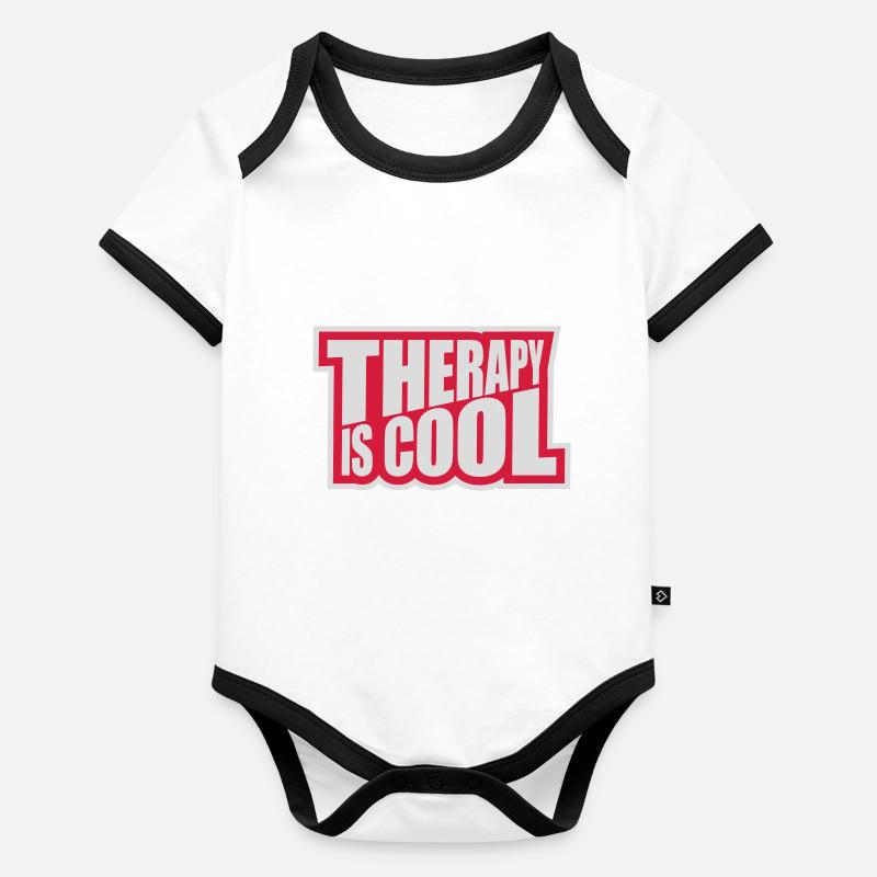 la thérapie est cool Citation Body Bébé bio contrasté manches courtes