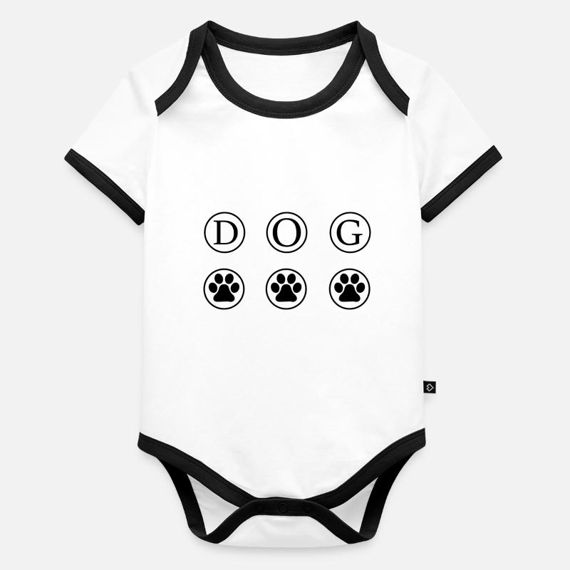Chien de chasse Body Bébé bio contrasté manches courtes