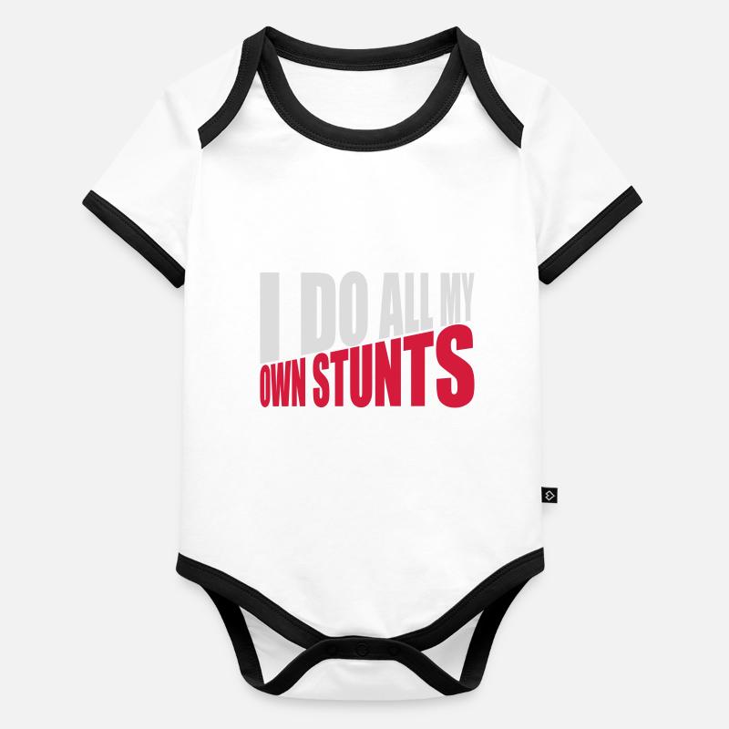 Toutes mes propres cascades Body Bébé bio contrasté manches courtes