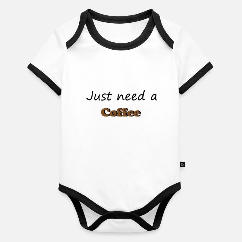 Just need a coffee Organic Baby Contrasting Bodysuit