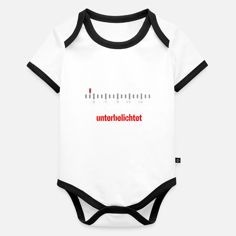 Du bist leider vollkommen unterbelichtet Baby Bio-Kurzarm-Kontrastbody
