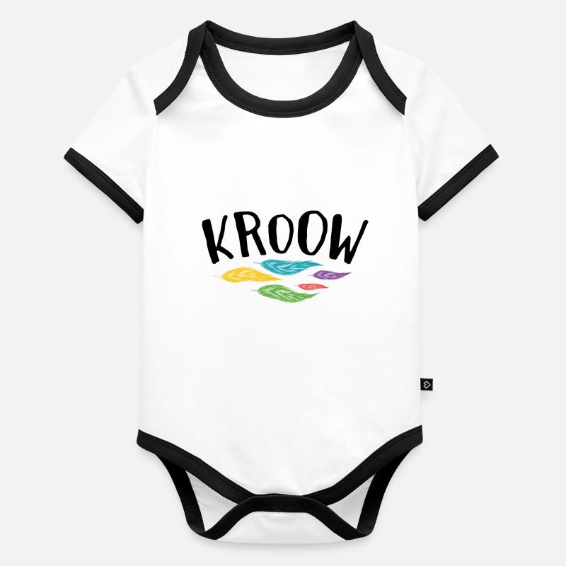 Das Original KRoOW Baby Bio-Kurzarm-Kontrastbody